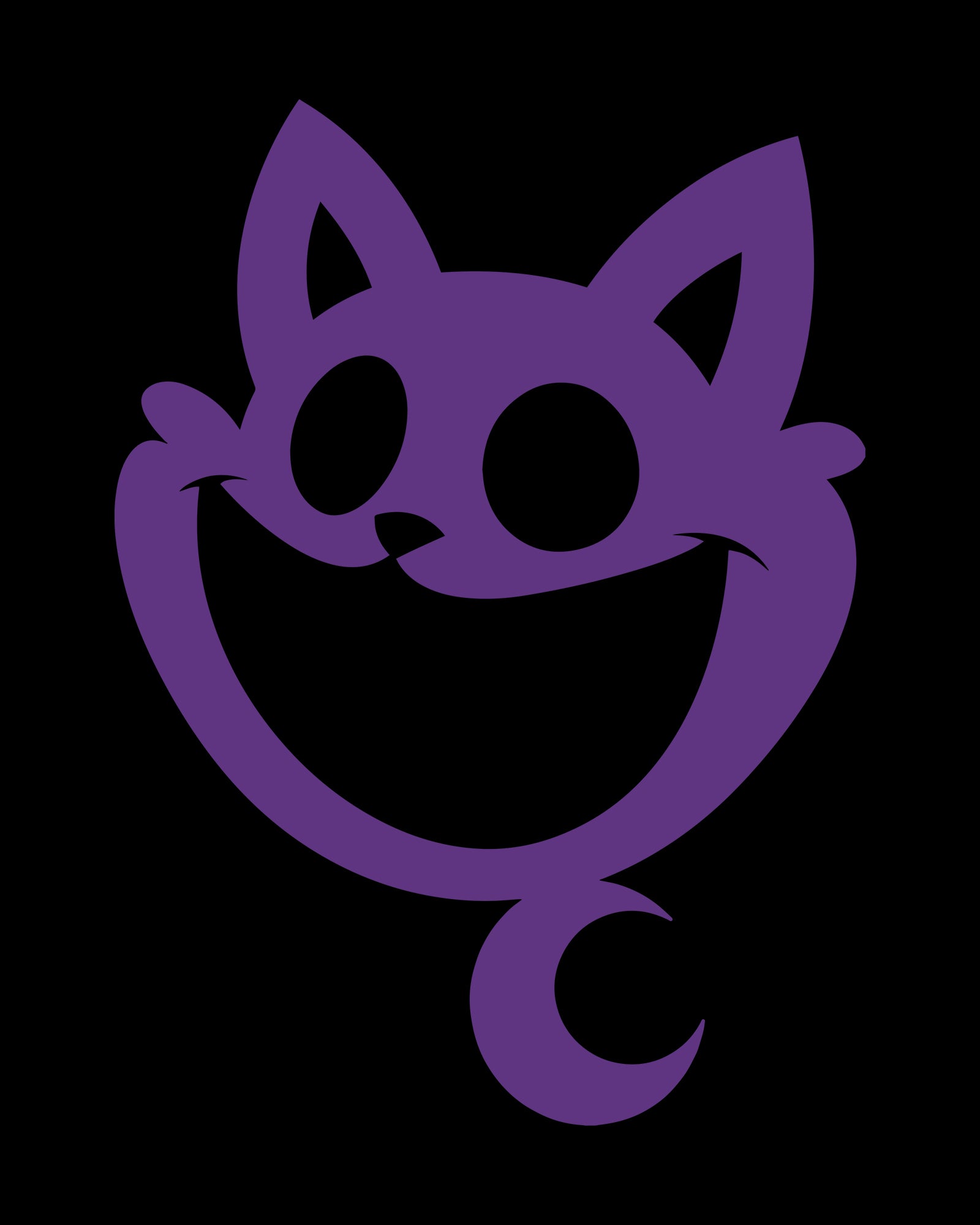 image on shirt: catnap's face with moon charm.