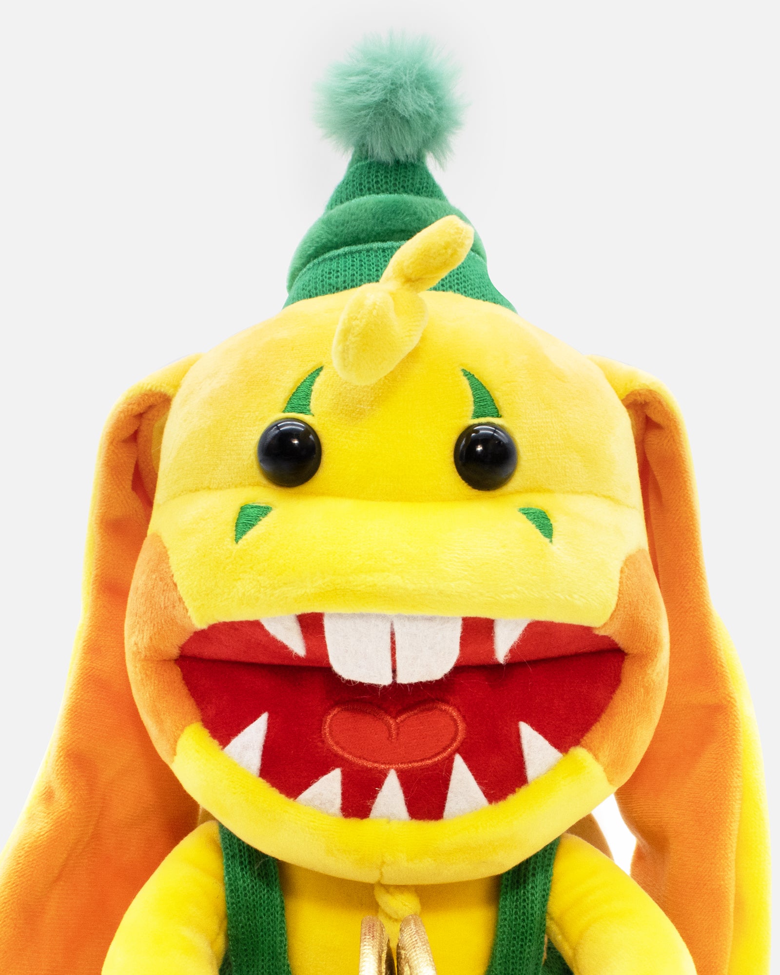 bunzo bunny poppy playtime plush close up of face. scary pointed teeth.