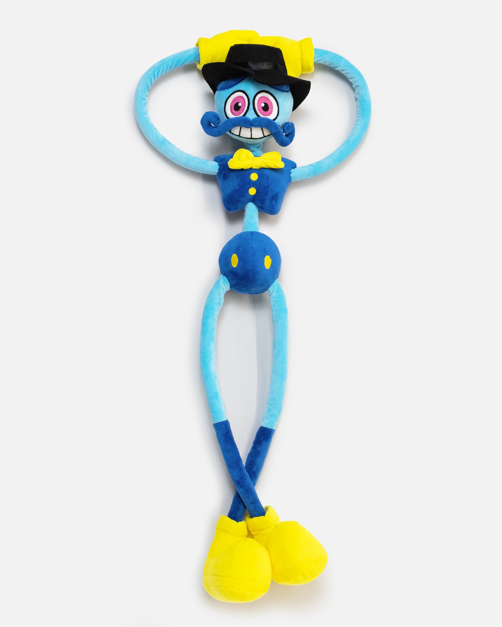 daddy longlegs plush poppy playtime front view arms bent behind head. legs bent cross.