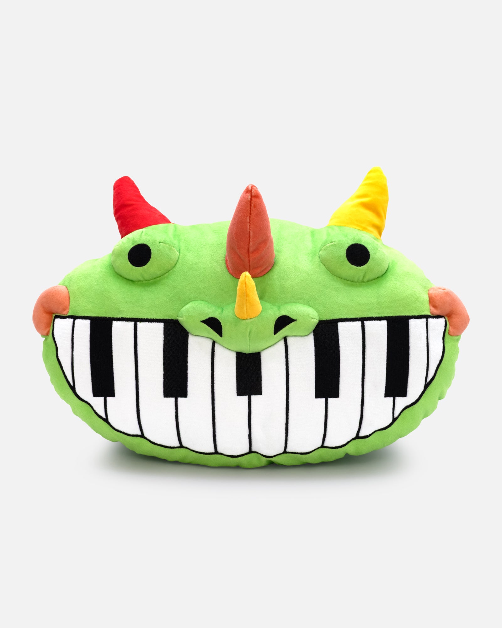 pianosaurus pillow plush sitting up straight