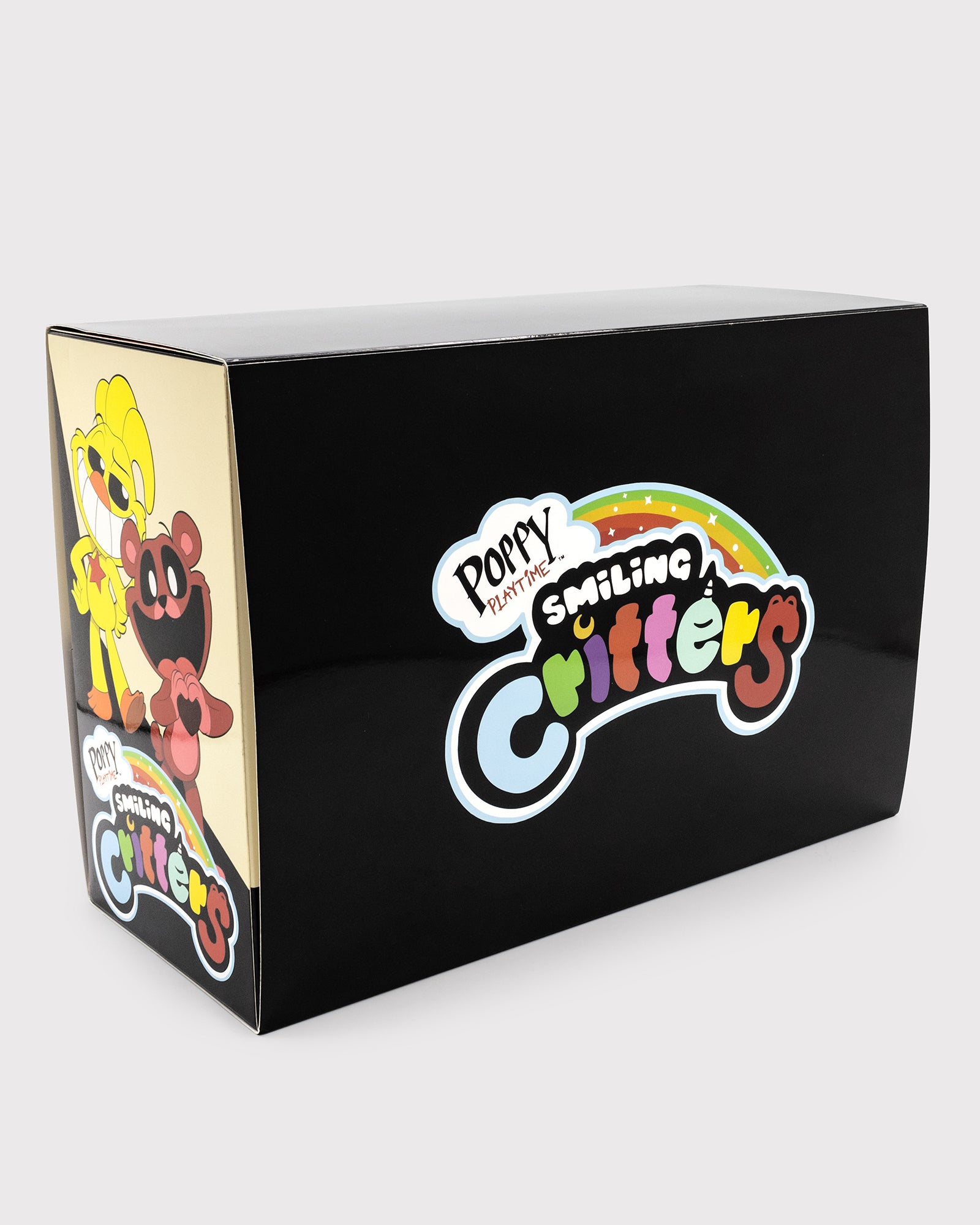 scented smiling critters plush box. text: poppy playtime smiling critters.