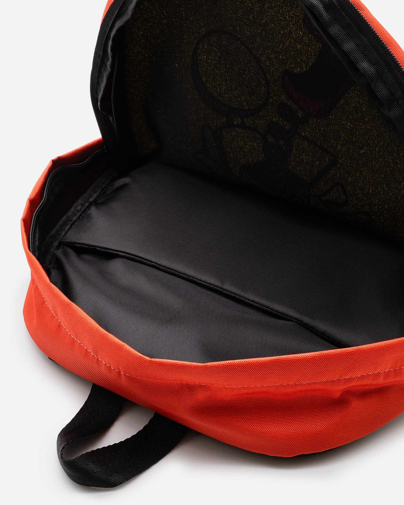 inside of boxy boo backpack. big pocket on back.