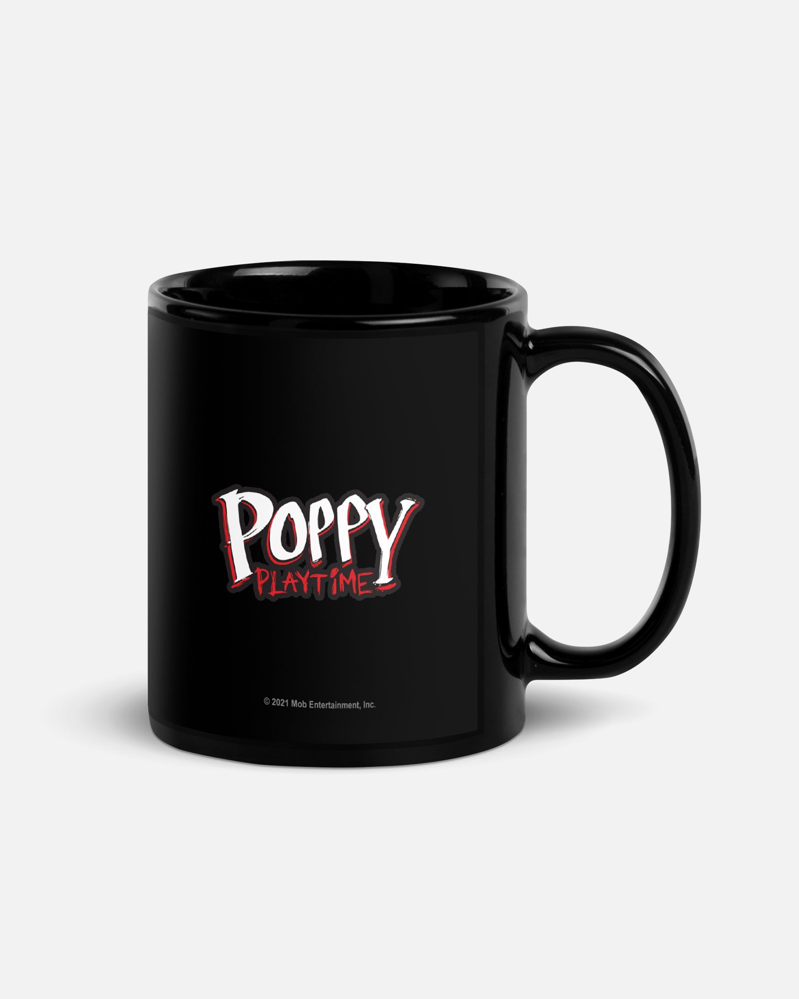 huggy wuggy mug. text: poppy playtime