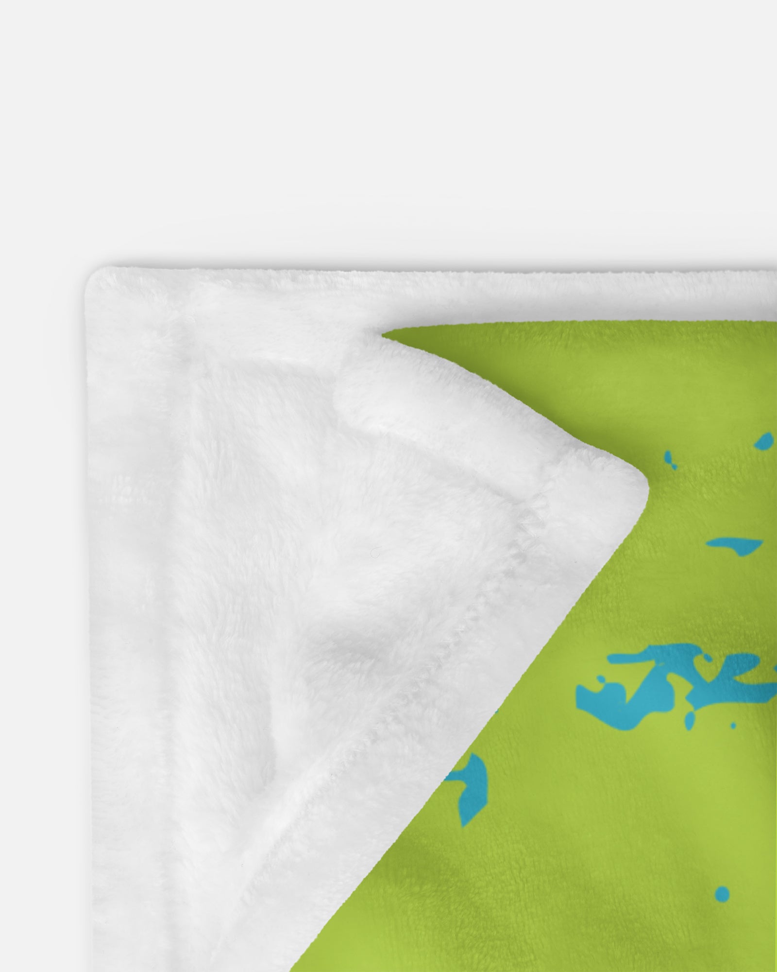 huggy wuggy tv blanket showing underside. soft material.