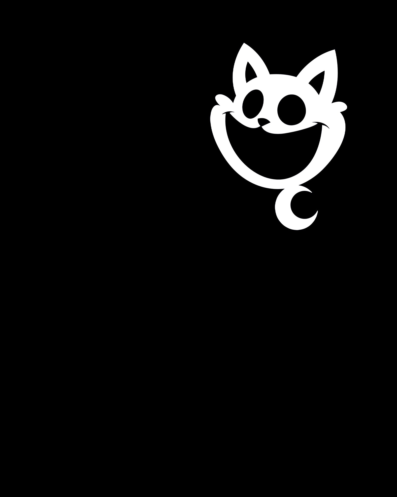 image on front pocket of hoodie: catnap's face with charm