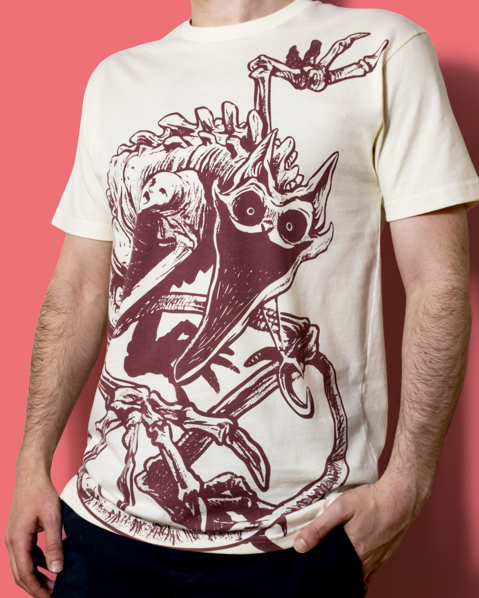 t-shirt on adult male model