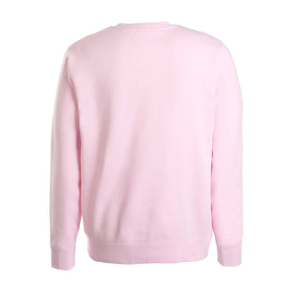 A light pink crewneck sweatshirt shown from the back.