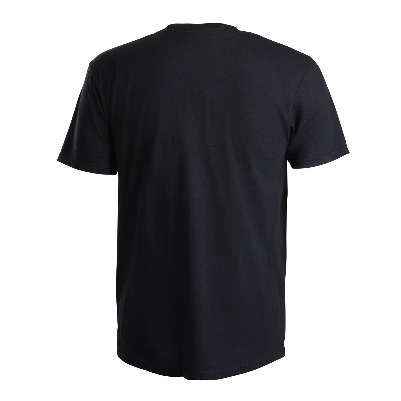 Back view of a black shirt.