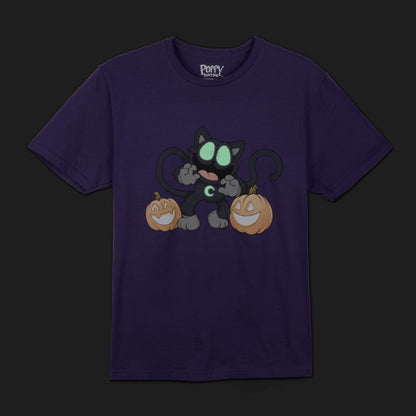 Halloween Midnight CatNap Glow T-Shirt Purple | Poppy Playtime