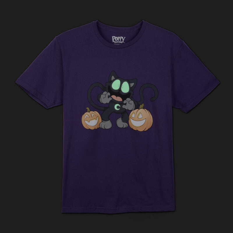 Halloween Midnight CatNap Glow T-Shirt Purple | Poppy Playtime