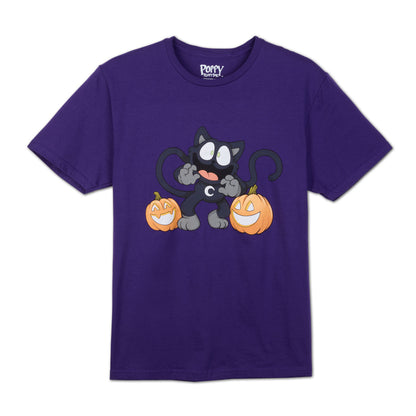 Halloween Midnight CatNap Glow T-Shirt Purple | Poppy Playtime