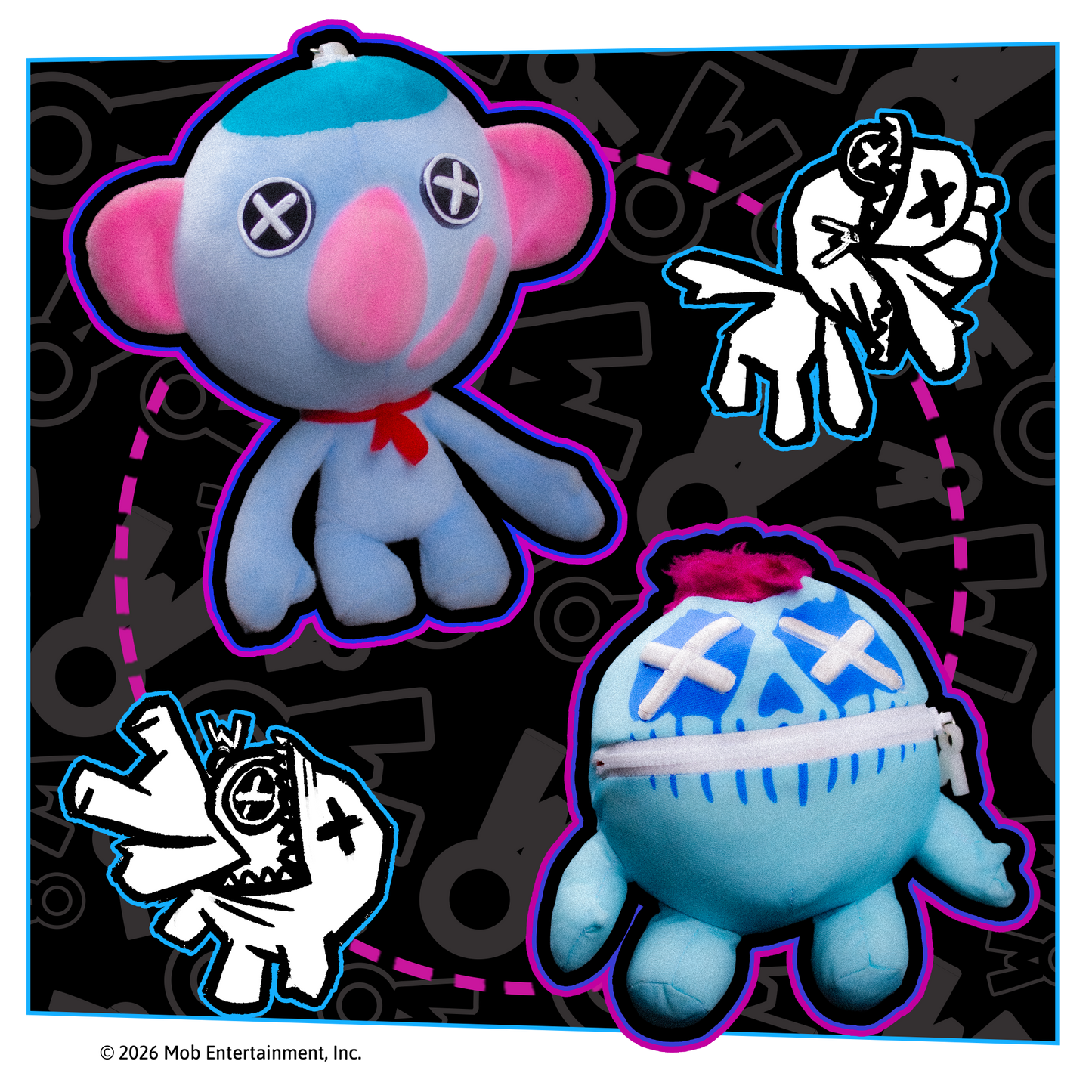 DOODLE BONES 2-in-1 Reversible 14” Plush | Poppy Playtime