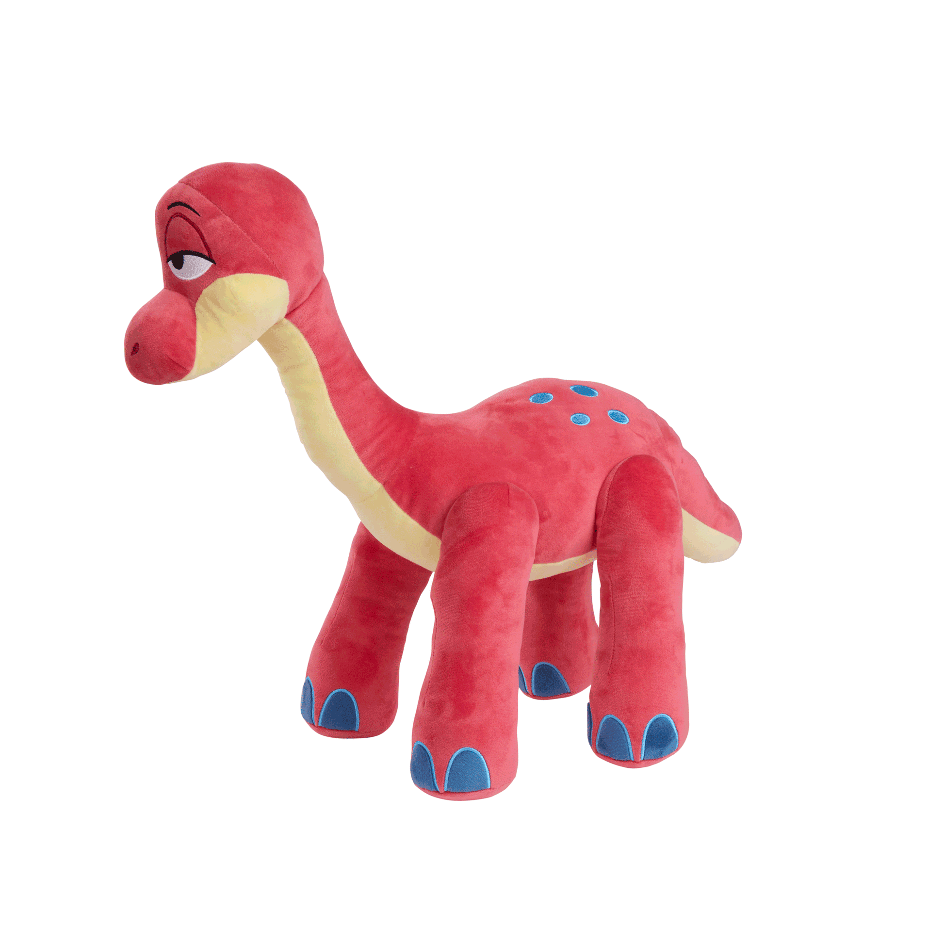 BRON plush with movable limbs displayed in different positions.