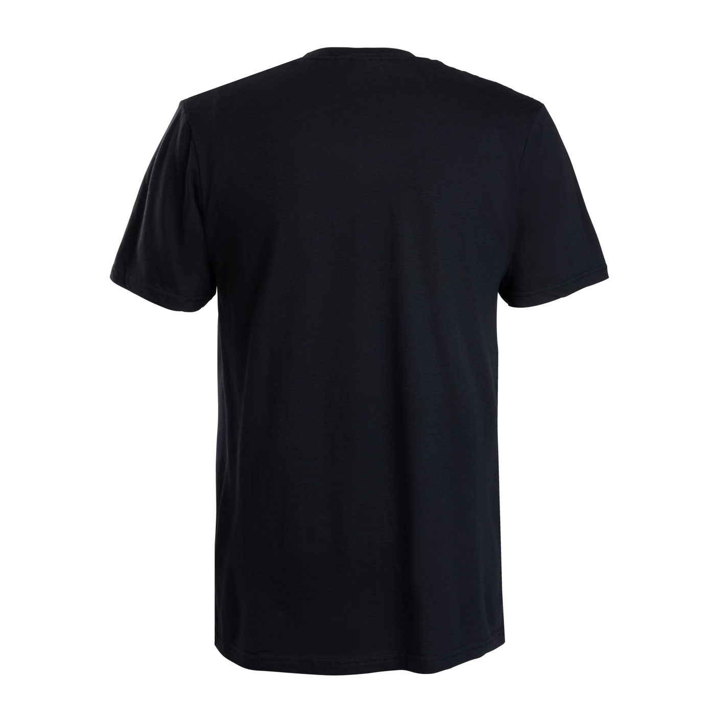 Back view of a black shirt.