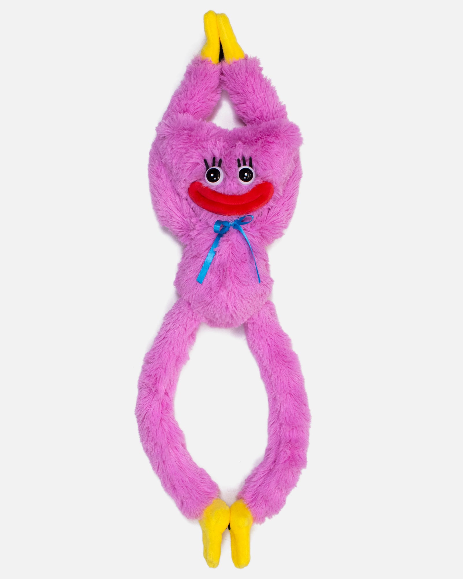 smiling kissy missy poppy playtime 14" plush front. hands velcro together. feet velcro together.