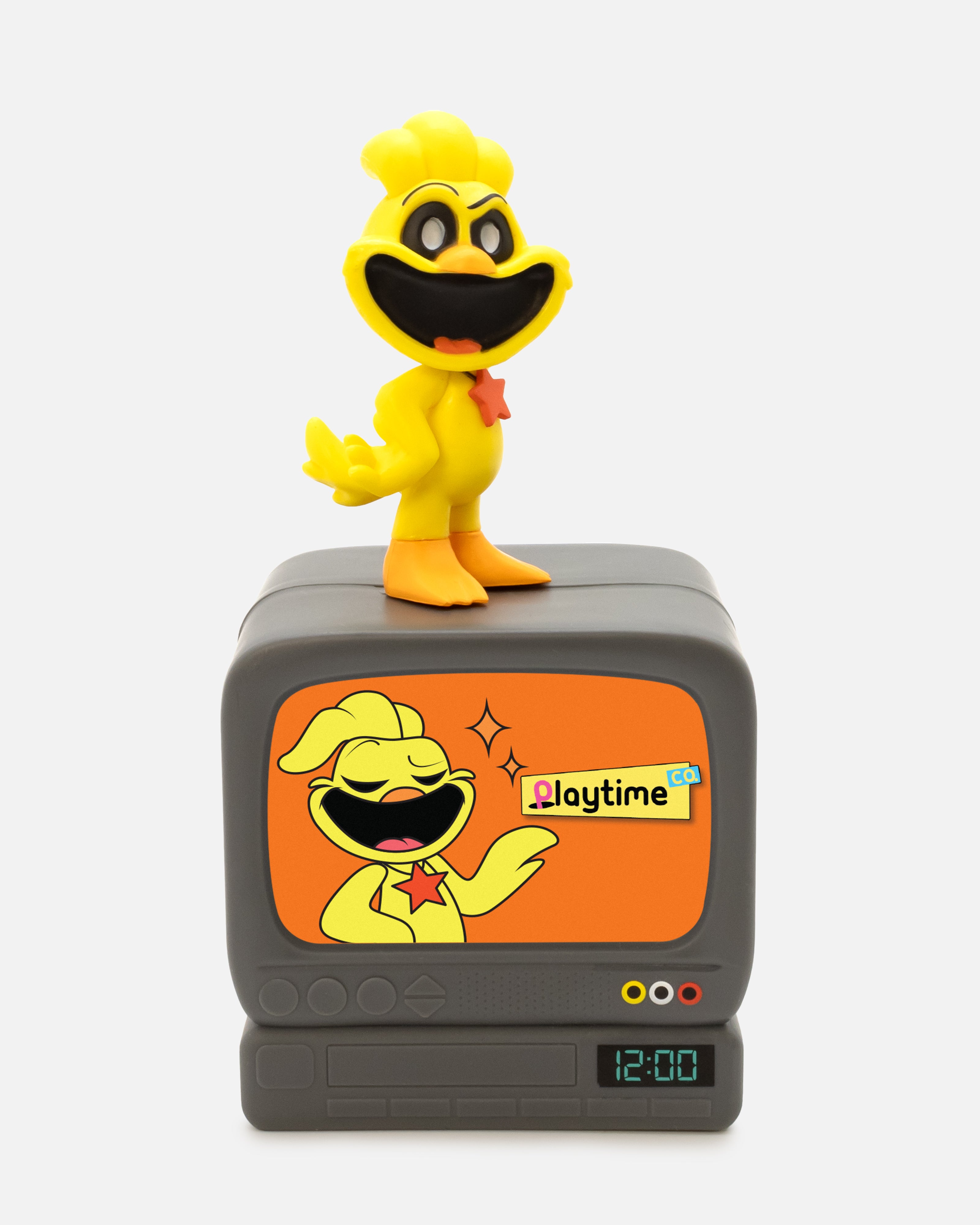 smiling critters kickinchicken smols sitting on top of tv