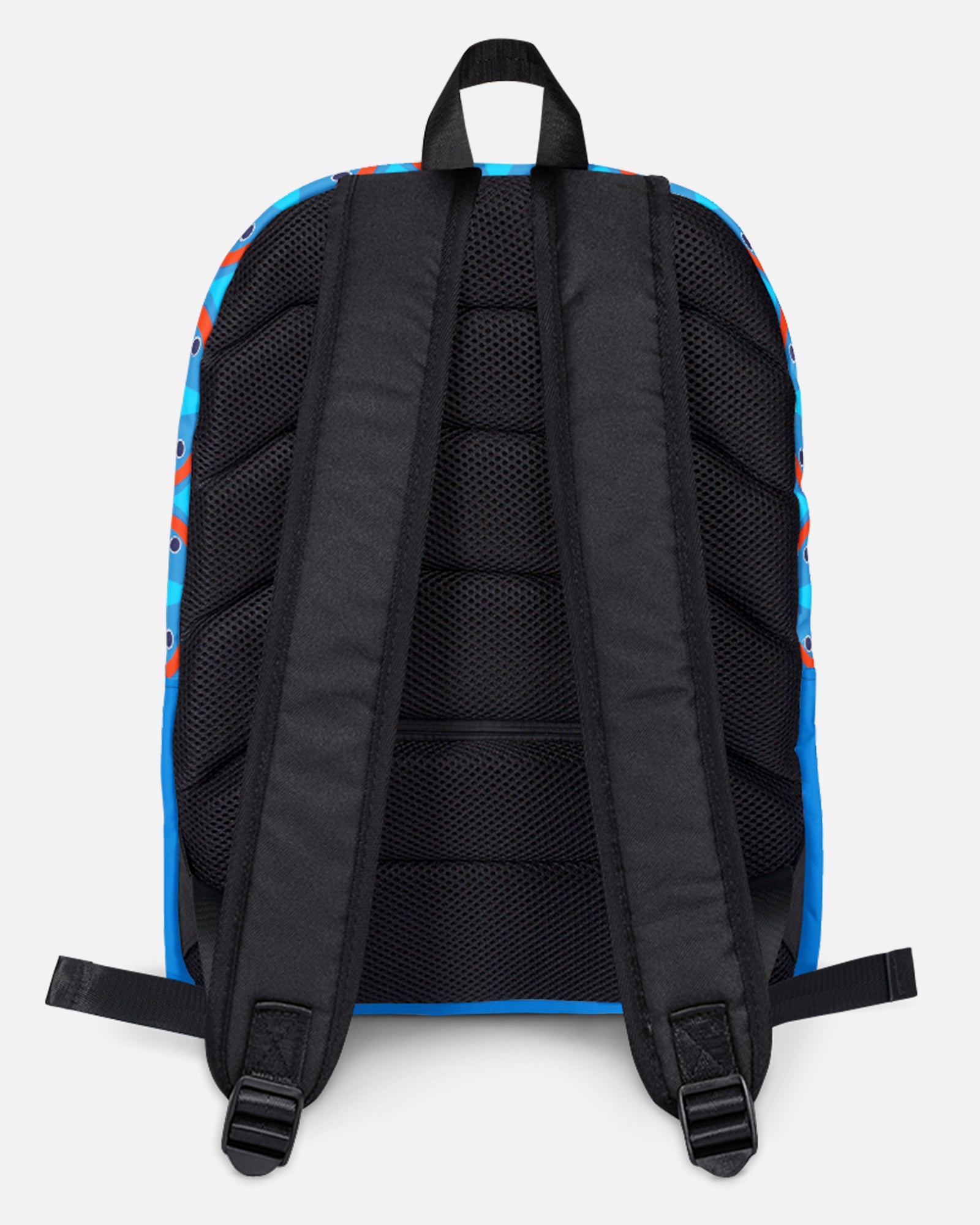 huggy wuggy attack backpack back. two straps. mesh back.