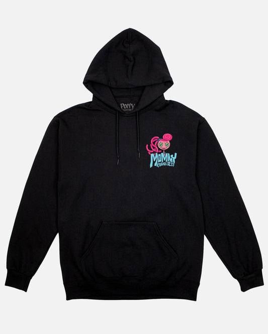mommy knows best hoodie front. pockets on front.