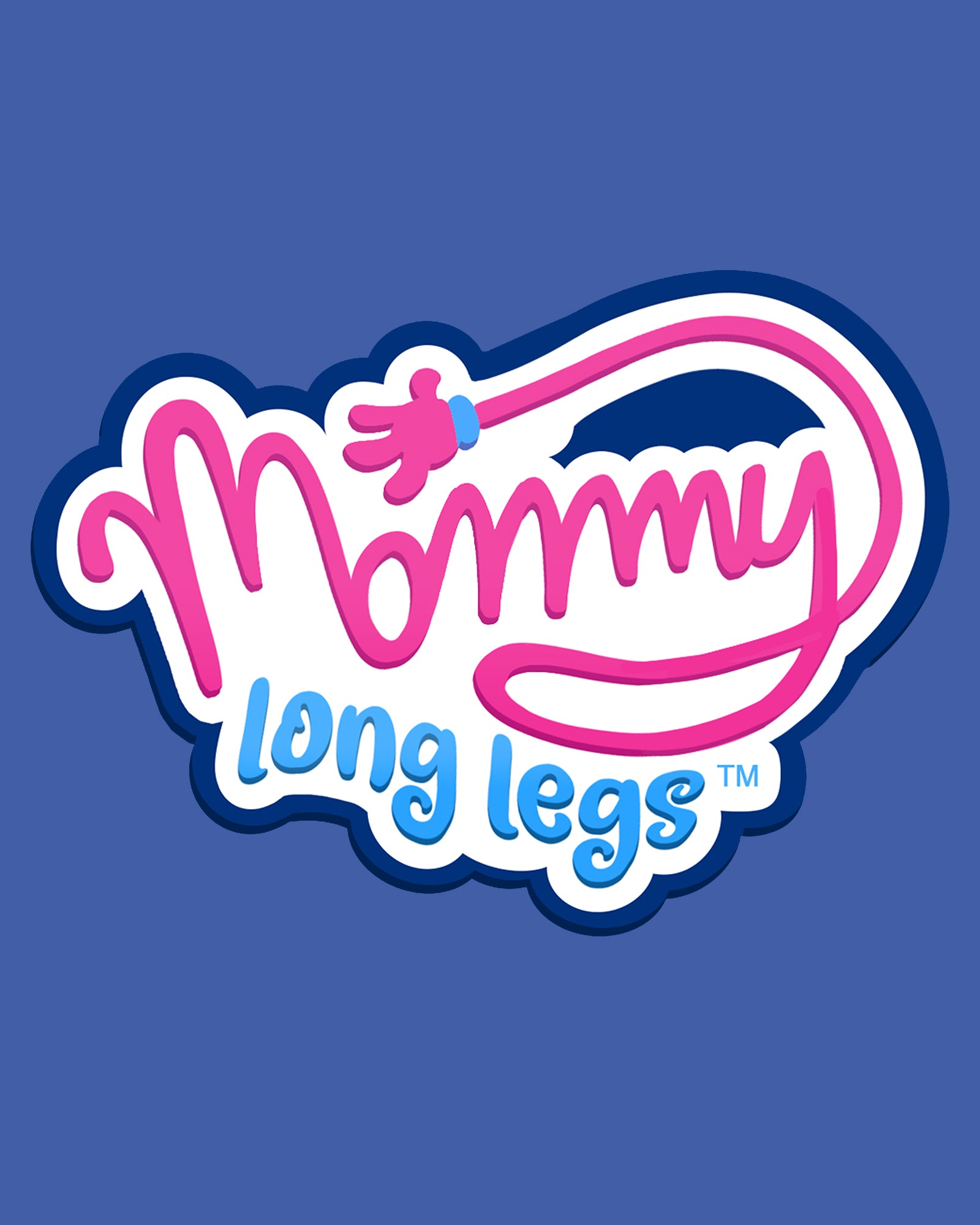 image on front of hoodie: mommy long legs logo. text: mommy long legs