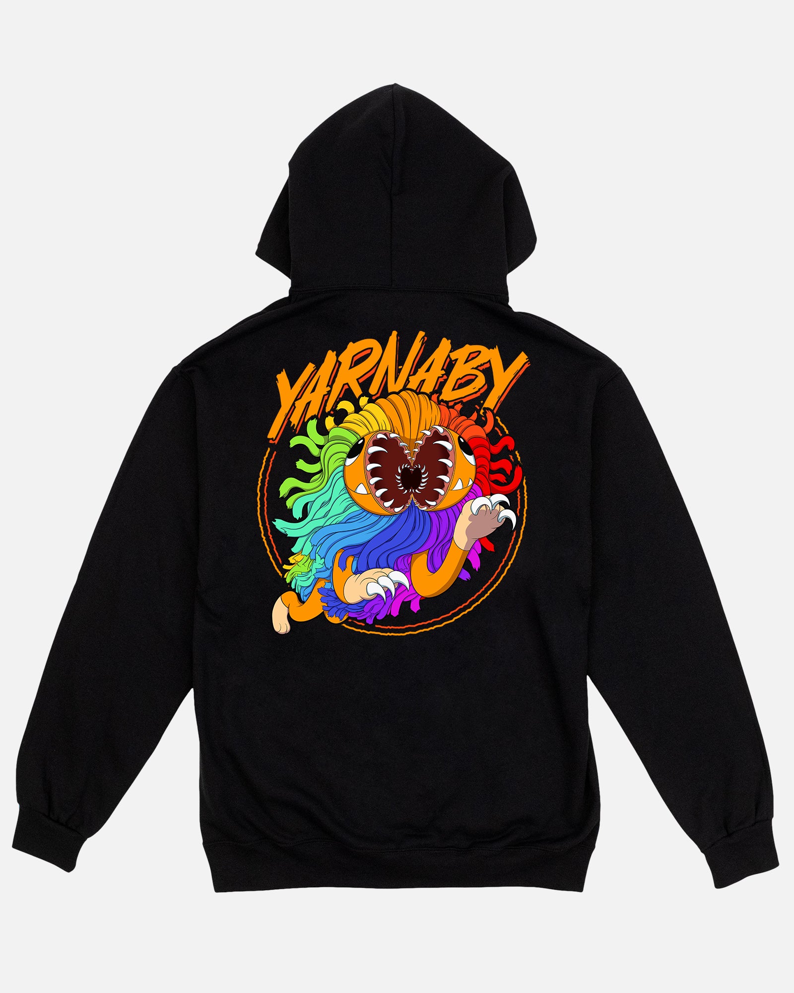 yarnaby black hoodie back